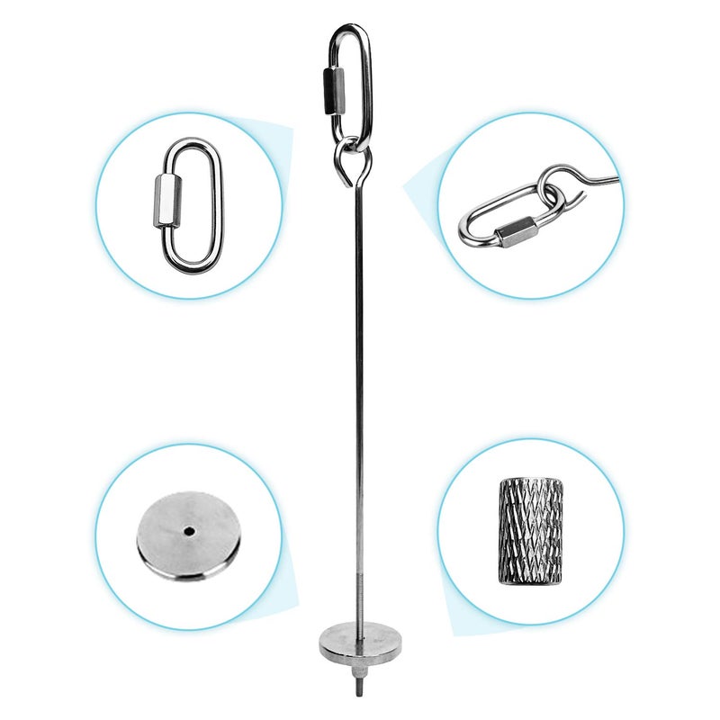 Bac-kitchen Stainless Steel Bird Food Holder, Parrot Foraging Toy, Hanging Basket, 9.84 in L, 7.87 in W, 82g Weight, Activity Clasp, Fits 12oz Bottle - Image 5